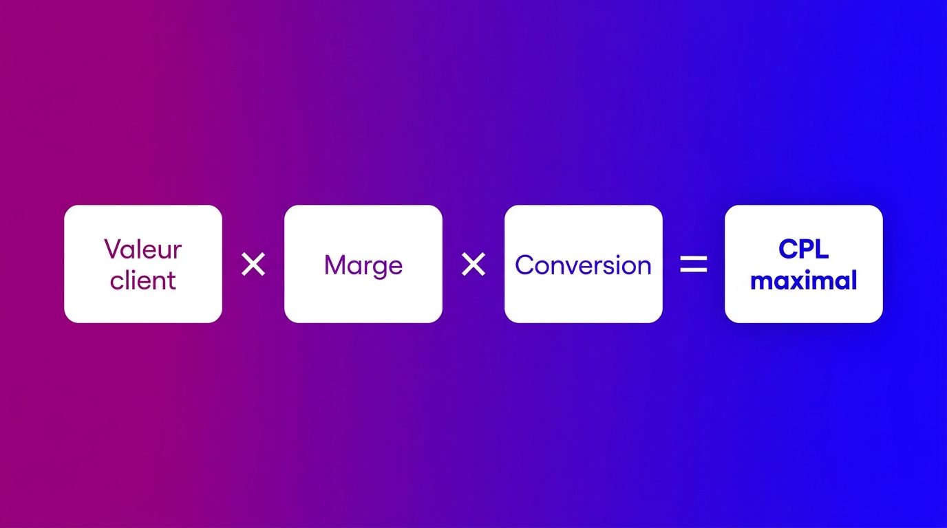 Combien un lead peut-il coûter : valeur client × marge × conversion = coût par lead maximal