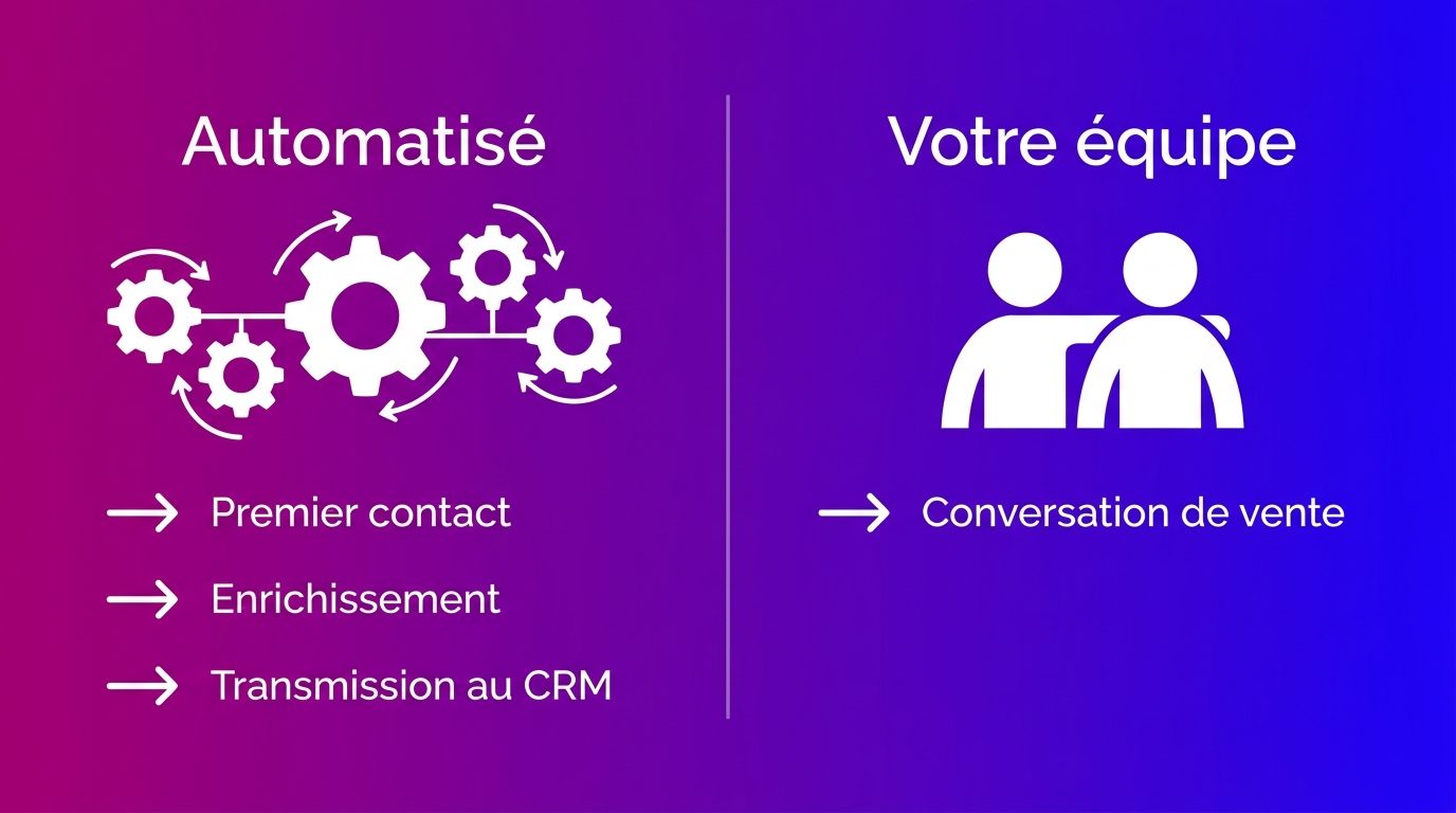 Le suivi des leads partagé : premier contact et enrichissement automatisés, conversation de vente pour votre équipe